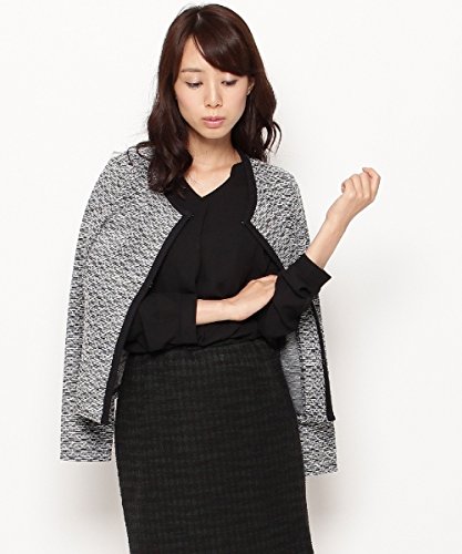 INDEX(インデックス)ジャージツイードノーカラージャケット