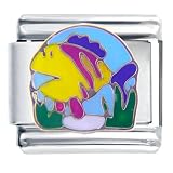 Flounder Animal Italian Charms Bracelet Link