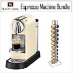Nespresso D110-US-CW-NE CitiZ Automatic Single-Serve Espresso Maker, 60's White Bundle