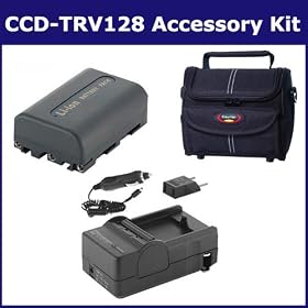Sony CCD-TRV128 Camcorder Accessory Kit includes: SDM-101 Charger, SDNPFM50 Battery, ST80 Case