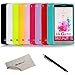 LG G3 Vigor Case, LG G3 Vigor Case Bundle Including 9 Flexible Colorful TPU Covers For LG G3 Vigor (2014) (Hot Pink/Red/Purple/ Black/ Green/ White/Light Blue/Yellow/Baby Pink) + 1 SGM (TM) Microfiber Cleaning Cloth + 1 Black Stylus By SGM