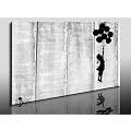 Banksy Kunst auf Leinwand Bild 100x70cm k. Poster ! Bild fertig auf Keilrahmen ! Pop Art Gem�lde Kunstdrucke, Wandbilder, Bilder zur Dekoration - Deko / Top 100 "Banksy" Bilder - Graffiti / Street Art Kunstdrucke