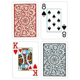  Copag Bridge Size Jumbo Index 1546 Playing Cards (Blue Red Setup)