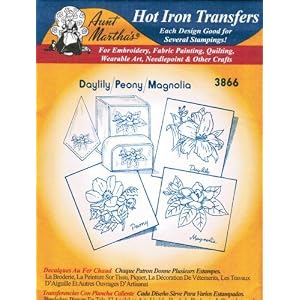 Daylily-Peony-Magnolia-Aunt-Martha-s-Hot-Iron-Embroidery-Transfer