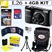 Nikon COOLPIX L26 16.1 MP Digital Camera (Black) + 4GB Accessory Kit