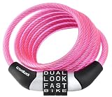 read full review Wordlock CL-456-PK 4-Dial 6mm 4 Foot Non Resettable Cable Lock, Pink