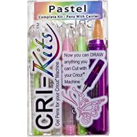 Cri-Kits - Pastel Gel Pens for Your Cricut® or Pazzles® Machine - Complete Kit-10 Pens + Holder