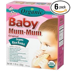 Hot Kid Organic Baby Mum-Mum Original Rice Rusks, 24-Count (Pack of 6)