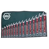 Wiha 50087 15-Piece Metric, Cushion Grips Roll Up Pouch Combination Wrenches [並行輸入品]