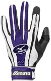  : Mizuno Vintage Pro Youth G2 Batting Glove (Purple, Large)