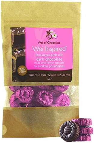 Wei Chocolate Himalayan Pink Salt Dark Chocolate - 28 Pc Bag