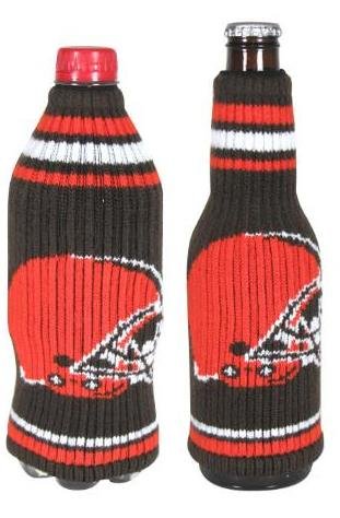 NFL Football Krazy Kover Strecthable Can Bottle Drink Insulator Holder Cooler 2-Pack (Cleveland Browns)