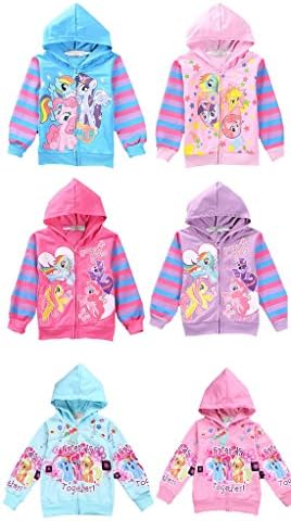 Girls' My Little Pony Graphic Hoodie Cotton Dark Pink Size 4 3-4 Years