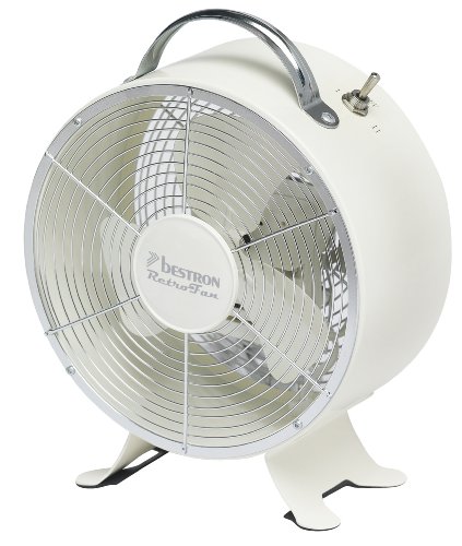  Bestron DFT1807W Tischventilator Retro 21 cm weiss