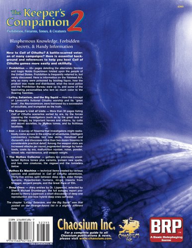 Cover image : The Keeper's Companion: More Blasphemous Knowledge, Forbidden Secrets, and Handy Information : A Core Book for Keepers (Call of Cthulhu Roleplaying, 2395)