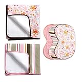 JJ Cole Pink Blanket & Burpie Bundle