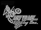 Any Track Any Time Upstream Images Silver Vinyl Wildlife Car Truck Window Decal Sticker