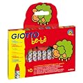 Giotto Be-b� - Etui de 10 crayons cire incassables + 1 taille-crayon