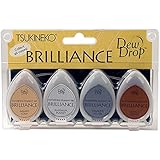 Tsukineko 4-Pack Brilliance Dew Drop Inkpads, Planetarium