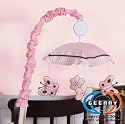GEENNY Musical Mobile For Boutique Pink Brown Butterfly CRIB BEDDING SET