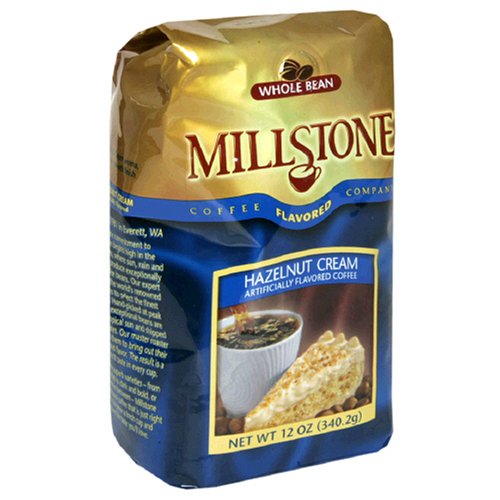 Millstone Hazelnut Cream Coffee, Whole Bean, 12 Ounce Package (Pack of 2)