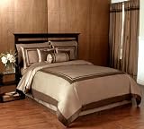Review Miller Home Fashions  / Taupe and Chocolate Hotel Spa Collection Duvet Comforter Cover 6 piece Bedding Set - King Size