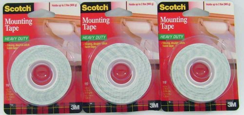 Scotch 3M Mounting Double Stick Tape #110 ½x75 3 Pack FREE SHIPPING