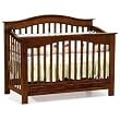 Antique Walnut Atlantic Furniture Windsor 4-in-1 Convertible Wood Baby Crib
