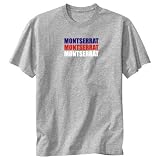 T-Shirt Heather Gray  Triple Color Montserrat  Country