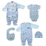 Hudson Baby 4-Piece Little Doggie Layette Set - Blue, Newborn
