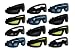 12 Skydive Sky Diving Goggles Clear Smoked Blue and Yellow