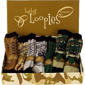 Baby Loopies Organic GI Joeys Socks, Camo