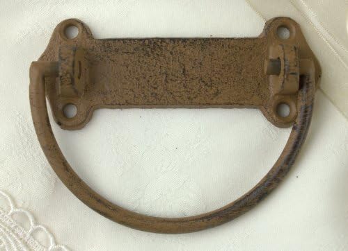 Cast Iron Hinged Bin Pull Drawer Pulls Handle 3" Oc Vintage Ornate Hinge 55
