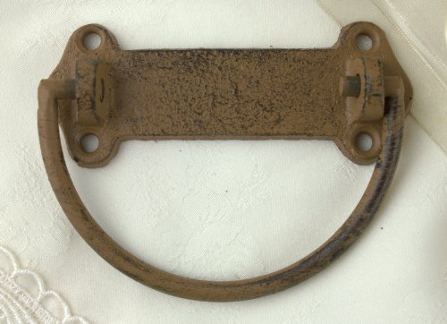Cast Iron Hinged Bin Pull Drawer Pulls Handle 3" Oc Vintage Ornate Hinge 55