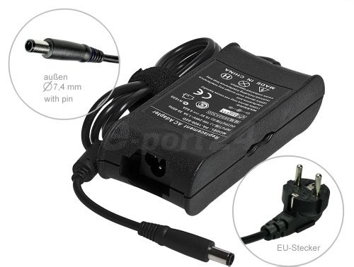 90W Adaptateur chargeur secteur AC Adapter pour ordinateur portable Dell Alienware M11x, Inspiron 17R, Latitude 2110 E6410 E6510 E6410-ATG-Ruggedized, Studio 1458 14z-1440 1558 1569 1749. Avec câble d’alimentation standard européen. De e-port24®