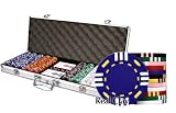Choose Your Favorite Chip Style: Premium Set of 500 Clay Composite 11.5 or 14 gram Poker Chips w/Case, Cards, & 6 Dealer Buttons