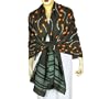 Evening Shawl Tie & Dye Print Wool Accessory 80 x 35 inches