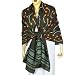 Evening Shawl Tie & Dye Print Wool Accessory 80 x 35 inches