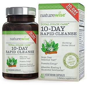 Total Colon Care: 10-Day Rapid Cleanse for Colon Health, Promotes Energy & Alleviates Bloating, 40 Caps