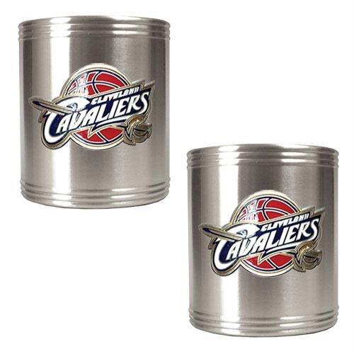 NBA Cleveland Cavaliers Two Piece Stainless Steel Can Holder Set - Primary Logo