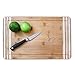 Large Bamboo Cutting Board - 15x10 Premium Striped Natural Wood Serving Tray by Bright Star Bamboo