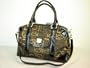 Liz Claiborne Heritage Satchel Handbag (Black / Brown)