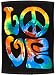 HUGE Love & Peace Tie Dye Beach Towel