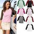 District Threads - Ladies 3/4 Sleeve Raglan T