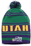 NBA Men's Classic Teams Pom Knit Hat - Kf09Z, Utah Jazz, Purple/Green, One Size , Utah Jazz , Purple/Green