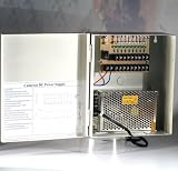 VideoSecu Key Lock 9 Output 12 V DC CCTV Distributed Power Supply Box for Security Camera PWD09 1T9