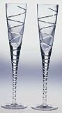 PAIR OF 24% CRYSTAL SPIRAL CHAMPAGNE FLUTES