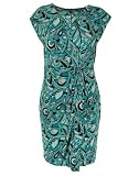 Michael Kors Tile Blue Jersey Cap Sleeve Faux Wrap Dress X-Large