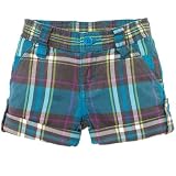 plaid roll-up shorts