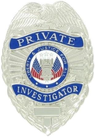 Blackinton Private Investigator Silver Shield Badge